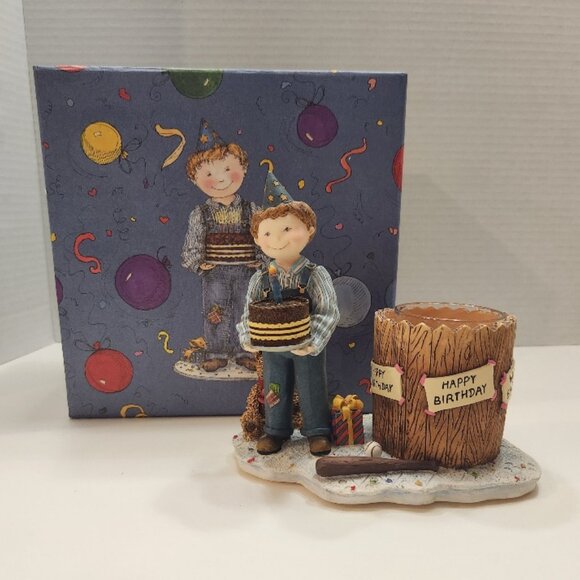 Lang "Birthday Boy" Figural Candle Holder figurine by Sherri Buck Baldwin - Picture 2 of 8